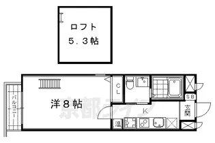 J&N三条神宮前【502号室】の間取り