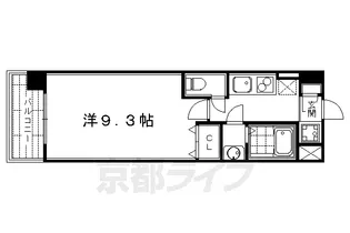 サンシティ烏丸高辻【405号室】の間取り