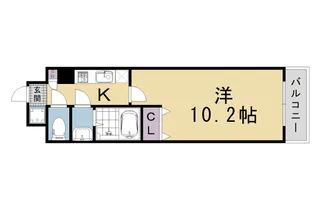 サンシティ烏丸高辻【1010号室】の間取り