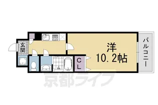 サンシティ烏丸高辻【6階】の間取り