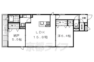 シャーメゾン舞鶴【202号室】の間取り