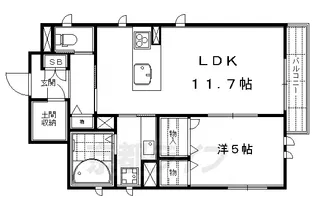 シャーメゾン舞鶴【201号室】の間取り