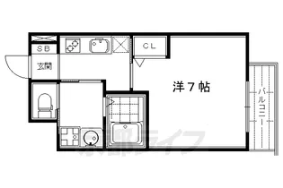 キャソレット二條古城町【1階】の間取り