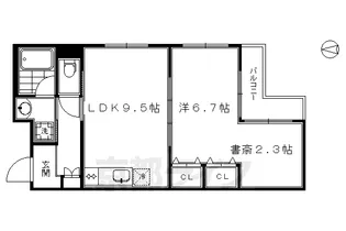 アンダンテ烏丸七条【1階】の間取り