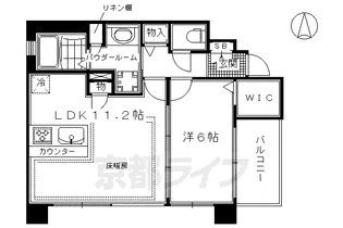 プレサンス京都烏丸爛都【5階】の間取り