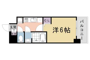 プレサンス京都烏丸爛都【5階】の間取り