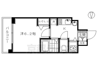 スワンズ京都七条リベルタ【406号室】の間取り