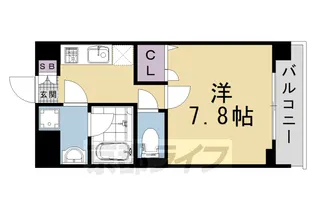 ベラジオ五条堀川Ⅲ【2階】の間取り