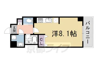 ベラジオ五条堀川3【1階】の間取り
