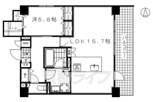 レガシー・銀河【8階】の間取り