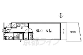 ベラジオ京都東山Ⅱ【1階】の間取り