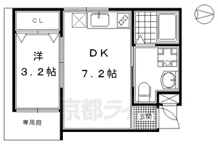 WEST9五条烏丸【1階】の間取り