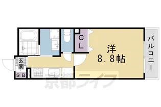 エルメゾン羅城門【2階】の間取り