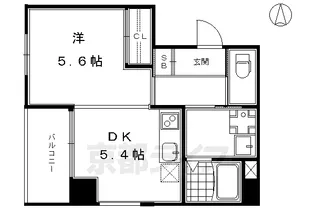 クリプトメリア京都六条【501号室】の間取り