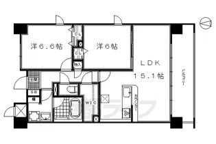 京都府京都市南区上鳥羽大柳町【マンション】の間取り