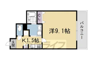 ラポルテ古都音【1階】の間取り