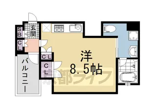 リーガル京都堀川五条通り【3階】の間取り