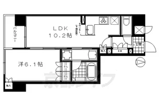 リーガル京都堀川五条通り【704号室】の間取り