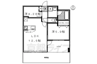 Gracia(グラシア)清水五条【1階】の間取り