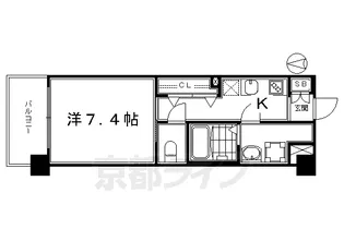 レジデンス京都ゲートシティ【4階】の間取り