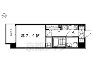 レジデンス京都ゲートシティ【2階】の間取り