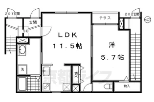 フォレストメゾン花屋町【1階】の間取り