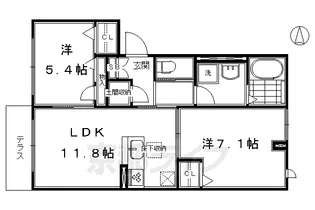シャーメゾン11banchi【105号室】の間取り