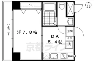 シボラ六条高倉【5階】の間取り