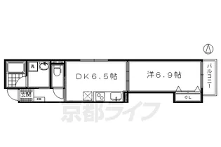 Blanc Neige烏丸五条【4階】の間取り