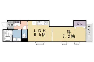 Blanc Neige烏丸五条【102号室】の間取り
