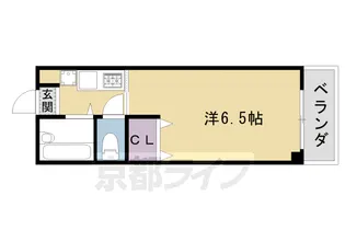 エバーグリーンヴィラ吉祥院【402号室】の間取り