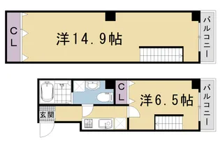 ブリエ五条大宮【5階】の間取り