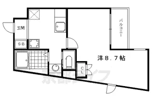 リバティコート修学院【1階】の間取り