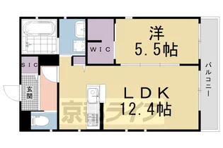 グレィス修学院【2階】の間取り