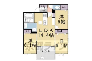 シャーメゾン Ryo【101号室】の間取り