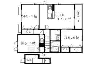 ウエストメゾンクワトロ【2階】の間取り