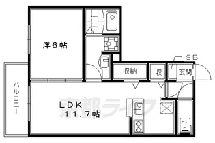 エスポワールヴィラ【A202号室】の間取り