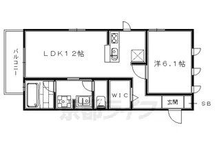 エスポワールヴィラ【A103号室】の間取り