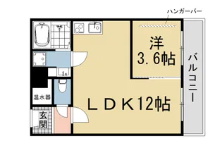 百万遍ハイツ【2階】の間取り