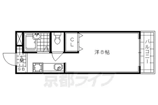 Requie紫竹【205号室】の間取り