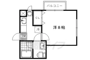 京都府京都市北区紫竹下竹殿町【マンション】の間取り