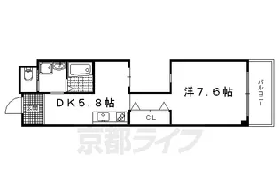apt.北山【202号室】の間取り