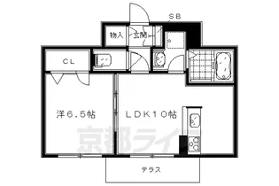 グリナージュ一乗寺 A棟【102号室】の間取り