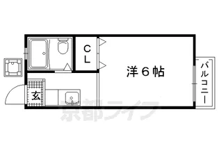 サンシティ西賀茂【201号室】の間取り