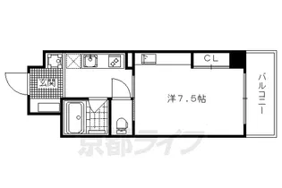 エバーグリーン御薗橋【203号室】の間取り