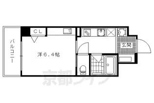 エバーグリーン御薗橋【406号室】の間取り