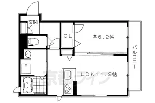 プリムローズ二本松【205号室】の間取り