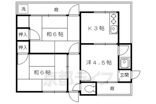 京都府京都市左京区吉田下阿達町【テラスハウス】の間取り