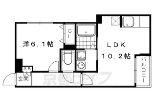 レジデンス北白川【2階】の間取り