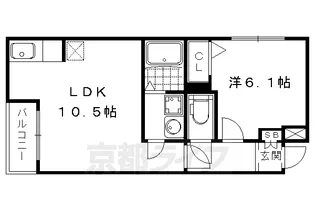 レジデンス北白川【303号室】の間取り